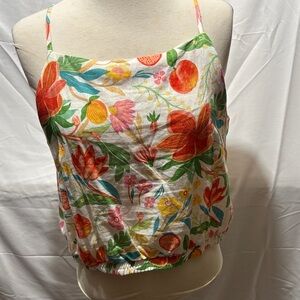 C&C California Multicolor Floral Crop Top